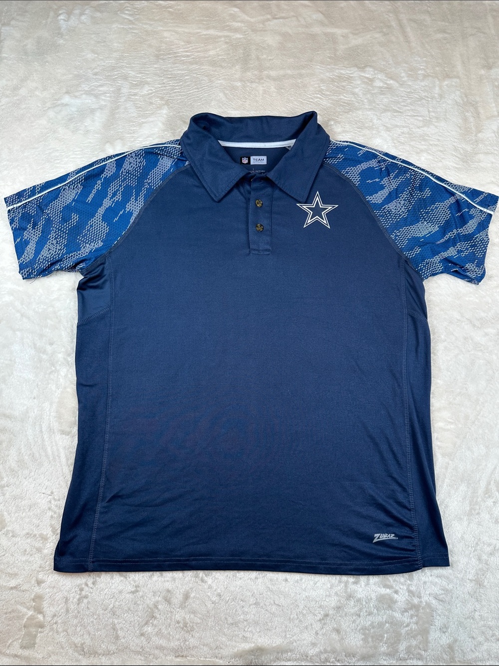 Men’s NFL Team Apparel Polo Size L Dallas Cowboys Breathable Sides | Football